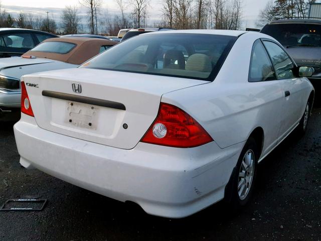 1HGEM21805L025403 - 2005 HONDA CIVIC HX WHITE photo 4