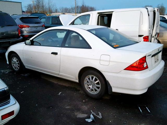 1HGEM21805L025403 - 2005 HONDA CIVIC HX WHITE photo 9