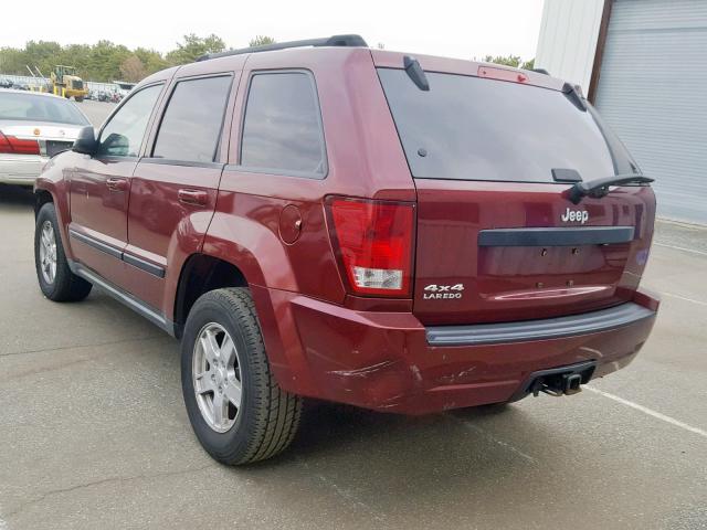 1J8HR48NX7C581119 - 2007 JEEP GRAND CHER MAROON photo 3