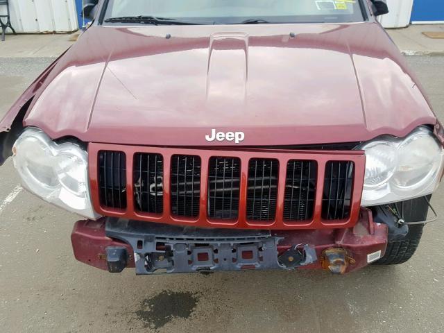 1J8HR48NX7C581119 - 2007 JEEP GRAND CHER MAROON photo 7