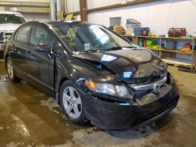 2HGFA16558H113158 - 2008 HONDA CIVIC LX BLACK photo 1