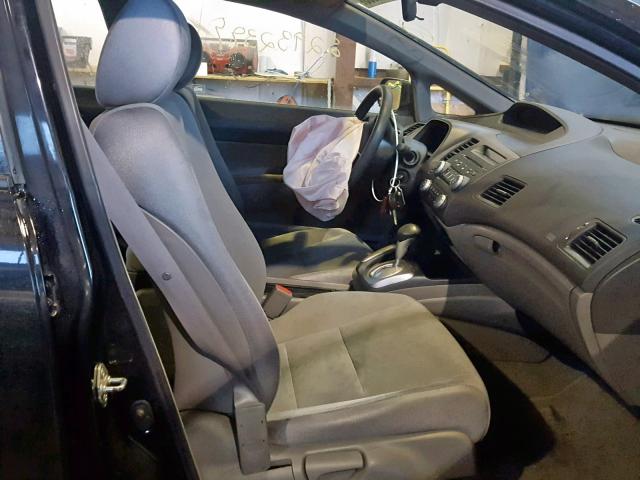 2HGFA16558H113158 - 2008 HONDA CIVIC LX BLACK photo 5