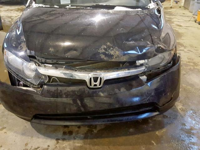 2HGFA16558H113158 - 2008 HONDA CIVIC LX BLACK photo 7