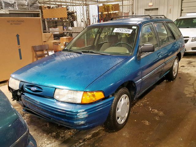 1FARP15J8RW242156 - 1994 FORD ESCORT LX GREEN photo 2