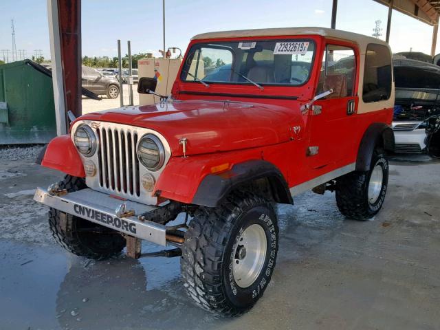 J0M93AC725749 - 1980 JEEP CJ-7 RED photo 2