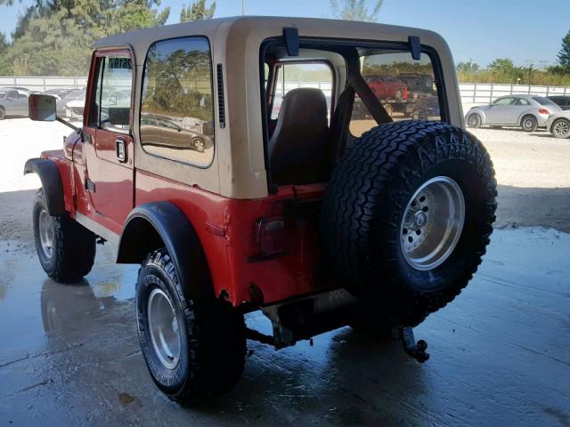 J0M93AC725749 - 1980 JEEP CJ-7 RED photo 3