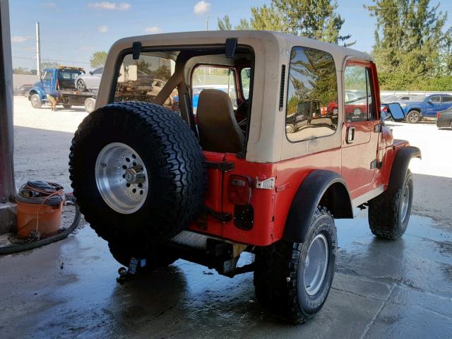 J0M93AC725749 - 1980 JEEP CJ-7 RED photo 4