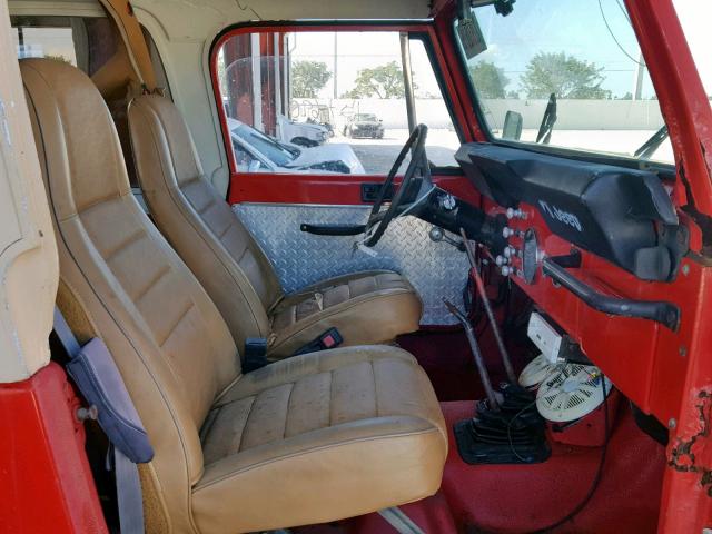 J0M93AC725749 - 1980 JEEP CJ-7 RED photo 5