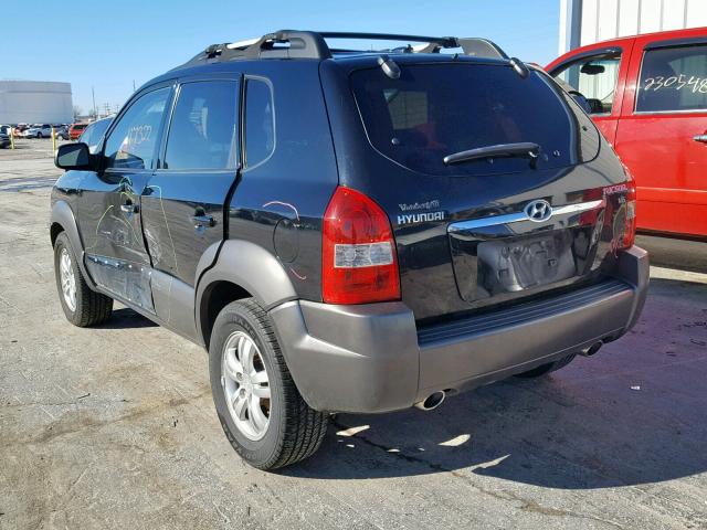 KM8JN12D58U883489 - 2008 HYUNDAI TUCSON SE BLACK photo 3