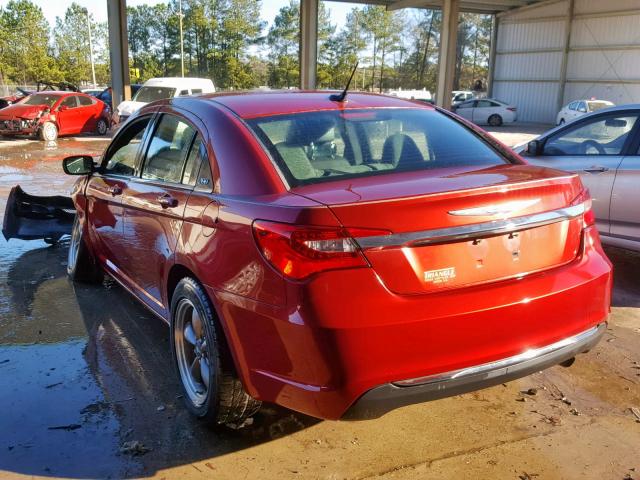 1C3BC4FBXBN533015 - 2011 CHRYSLER 200 LX RED photo 3