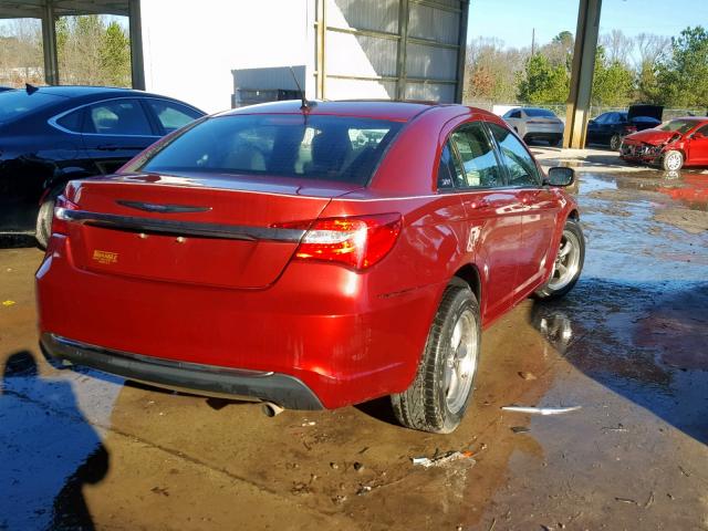 1C3BC4FBXBN533015 - 2011 CHRYSLER 200 LX RED photo 4