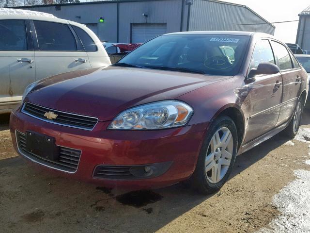 2G1WC57MX91130028 - 2009 CHEVROLET IMPALA 2LT RED photo 2