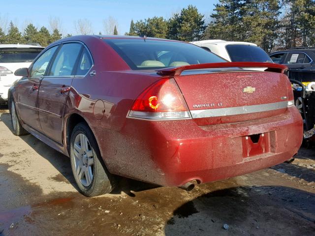 2G1WC57MX91130028 - 2009 CHEVROLET IMPALA 2LT RED photo 3