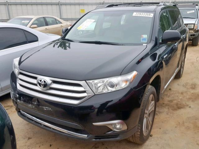 5TDYK3EH9CS061961 - 2012 TOYOTA HIGHLANDER BLACK photo 2