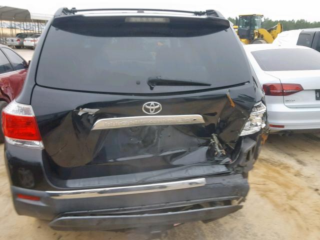 5TDYK3EH9CS061961 - 2012 TOYOTA HIGHLANDER BLACK photo 9