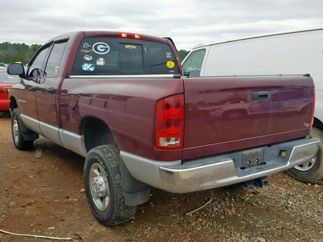 3D7KU28683G855617 - 2003 DODGE RAM 2500 S MAROON photo 3