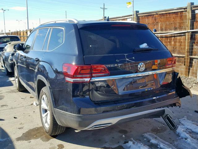 1V2LR2CA4JC587014 - 2018 VOLKSWAGEN ATLAS SE BLACK photo 3