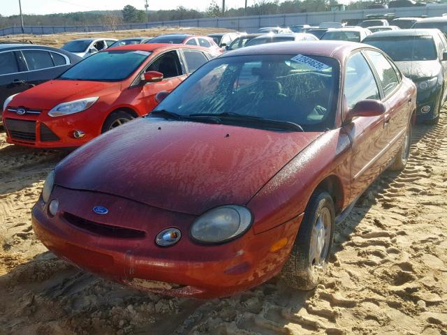 1FALP52U2VA279299 - 1997 FORD TAURUS GL RED photo 2