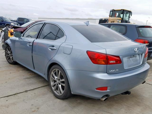 JTHBK262385059614 - 2008 LEXUS IS 250 BLUE photo 3