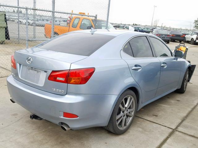 JTHBK262385059614 - 2008 LEXUS IS 250 BLUE photo 4