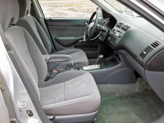 1HGES26723L019704 - 2003 HONDA CIVIC EX SILVER photo 5