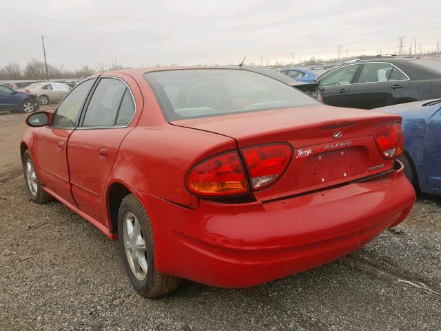 1G3NL52T01C235323 - 2001 OLDSMOBILE ALERO GL RED photo 3