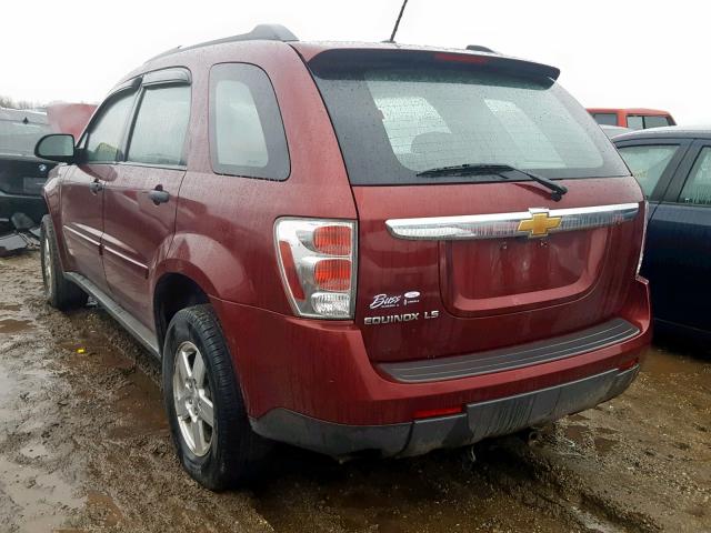 2CNDL13FX96215318 - 2009 CHEVROLET EQUINOX LS BURGUNDY photo 3