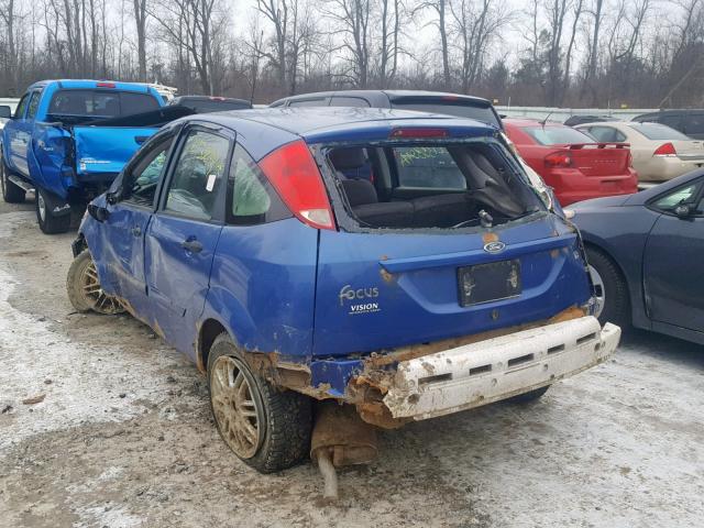 3FAFP373X3R137156 - 2003 FORD FOCUS ZX5 BLUE photo 3