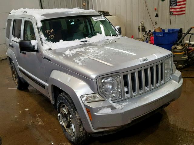 1J8GN28K88W210056 - 2008 JEEP LIBERTY SP SILVER photo 1