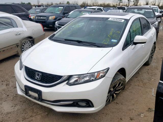 19XFB2F92FE223291 - 2015 HONDA CIVIC EXL WHITE photo 2