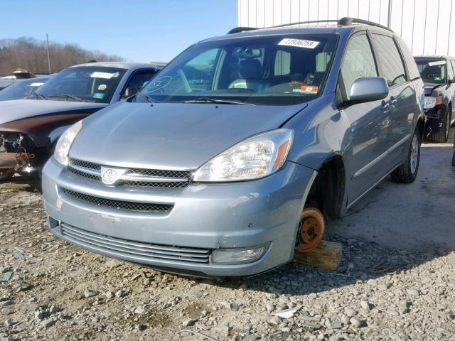 5TDBA22C94S014264 - 2004 TOYOTA SIENNA XLE BLUE photo 2