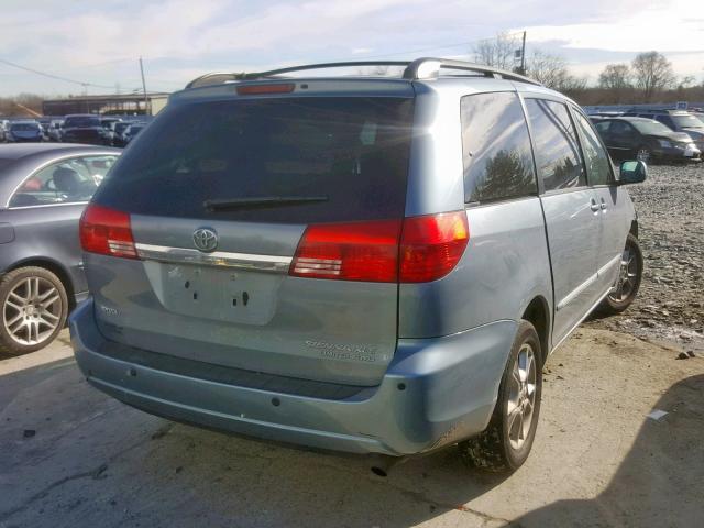 5TDBA22C94S014264 - 2004 TOYOTA SIENNA XLE BLUE photo 4