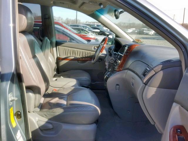 5TDBA22C94S014264 - 2004 TOYOTA SIENNA XLE BLUE photo 5