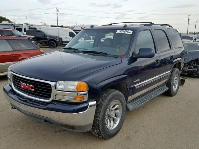 1GKEK13ZX4J216426 - 2004 GMC YUKON BLUE photo 2