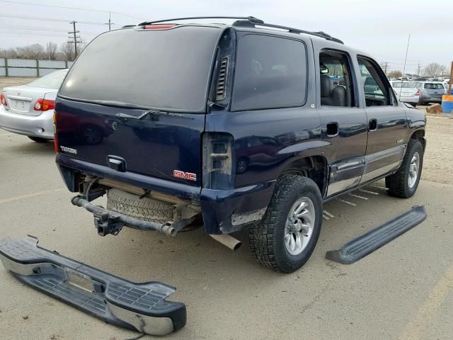 1GKEK13ZX4J216426 - 2004 GMC YUKON BLUE photo 4