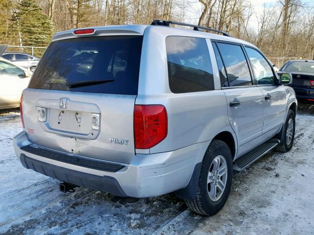 2HKYF18705H546512 - 2005 HONDA PILOT EXL SILVER photo 4