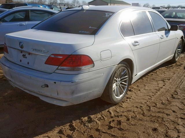 WBAHN83547DT65565 - 2007 BMW 750 WHITE photo 4