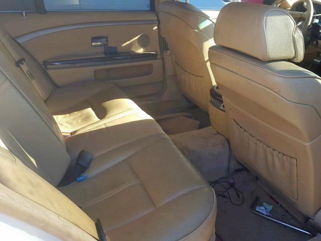 WBAHN83547DT65565 - 2007 BMW 750 WHITE photo 6