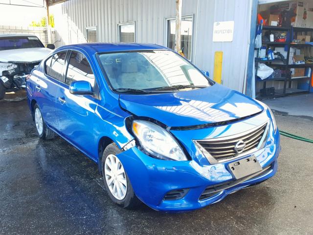 3N1CN7AP3EL836630 - 2014 NISSAN VERSA BLUE photo 1