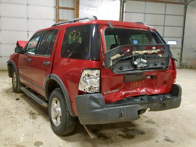 1FMZU72K94UB41565 - 2004 FORD EXPLORER X RED photo 3