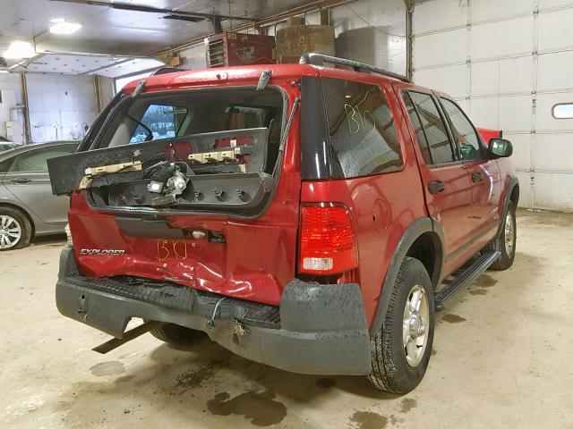 1FMZU72K94UB41565 - 2004 FORD EXPLORER X RED photo 4