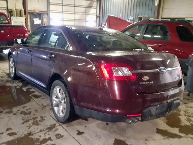 1FAHP2EW0BG168373 - 2011 FORD TAURUS SEL PURPLE photo 3