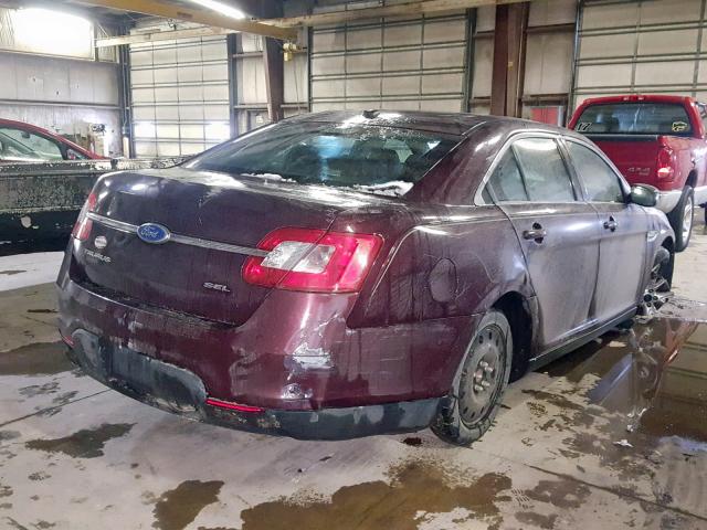 1FAHP2EW0BG168373 - 2011 FORD TAURUS SEL PURPLE photo 4