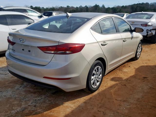 5NPD74LF5HH179929 - 2017 HYUNDAI ELANTRA SE SILVER photo 4