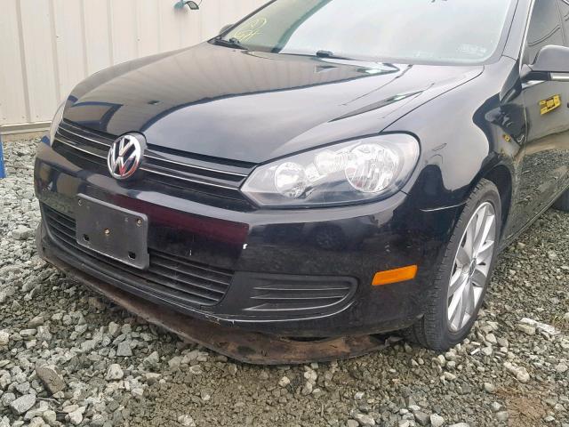 3VWPL7AJ4CM629183 - 2012 VOLKSWAGEN JETTA TDI BLACK photo 9