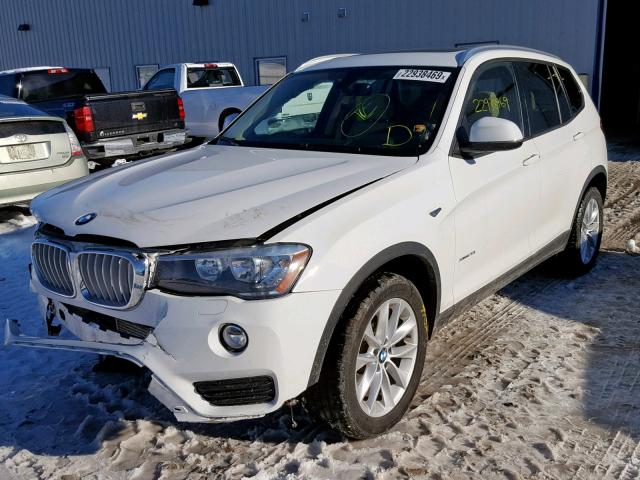 5UXWX9C5XG0D83653 - 2016 BMW X3 XDRIVE2 WHITE photo 2