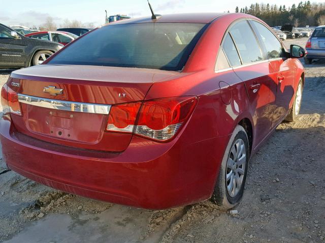 1G1PF5S95B7278689 - 2011 CHEVROLET CRUZE LT MAROON photo 4