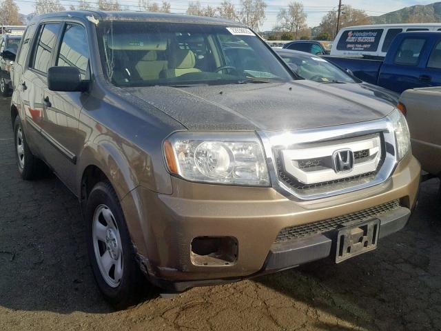 5FNYF48239B034334 - 2009 HONDA PILOT LX GOLD photo 1