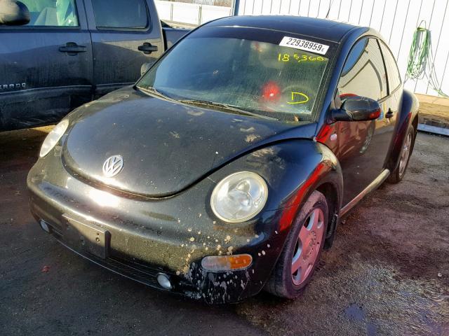 3VWCB21C71M438652 - 2001 VOLKSWAGEN NEW BEETLE 黑色 照片 2