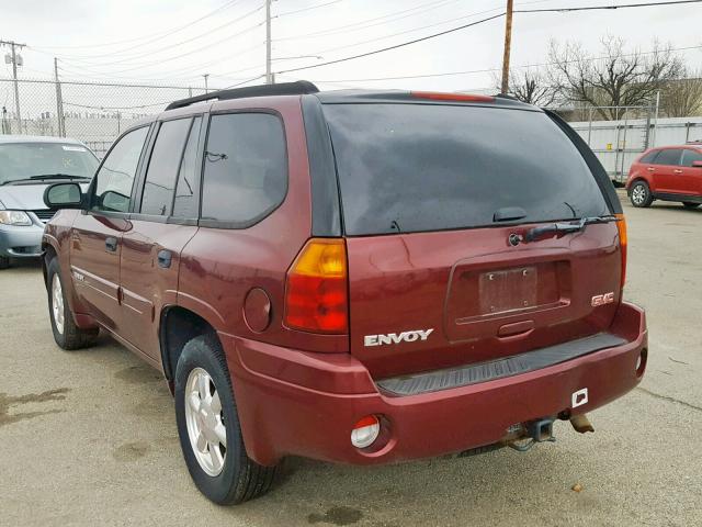 1GKDT13S542288401 - 2004 GMC ENVOY RED photo 3